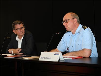 Alain Becker (l.) und Paul Schroeder bilanzierten 2025 aus der Sicht des CGDIS