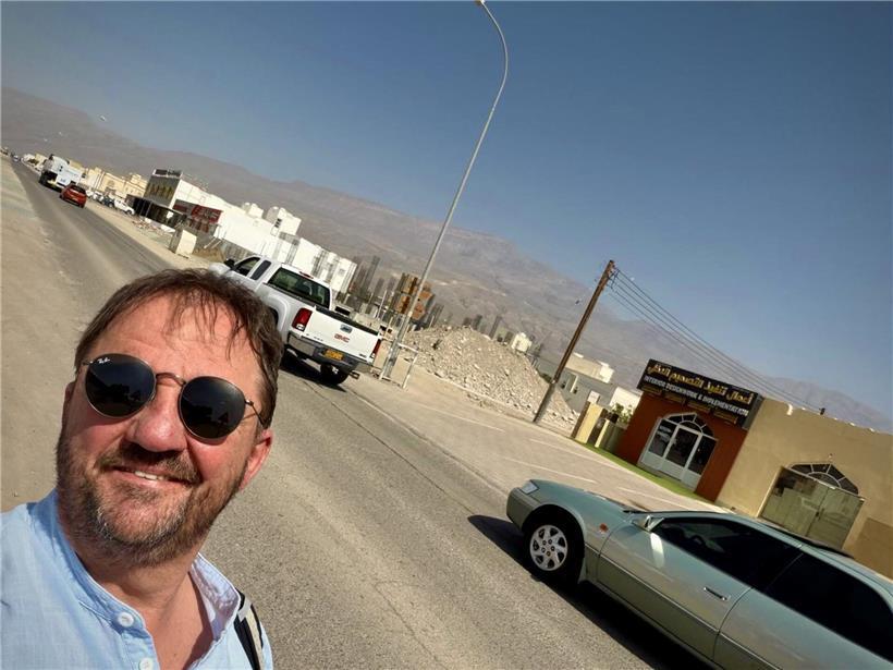 Morgendliche Wanderung zum Al Hajar, höchster Berg des Oman, am 3. März vor geplantem Rückflug ohne Neuigkeiten