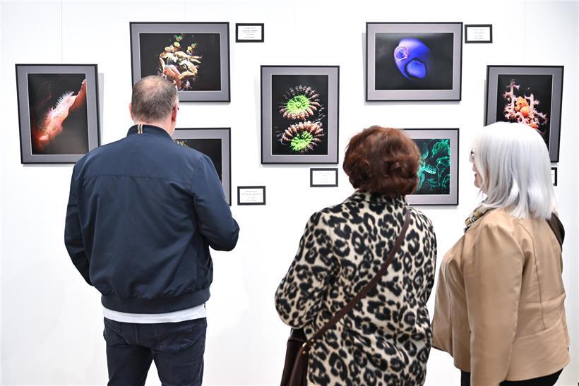 Eröffnung der ERA Plongée Ausstellung in Esch am Samstag mit Taucher-Exponaten und Besuchern