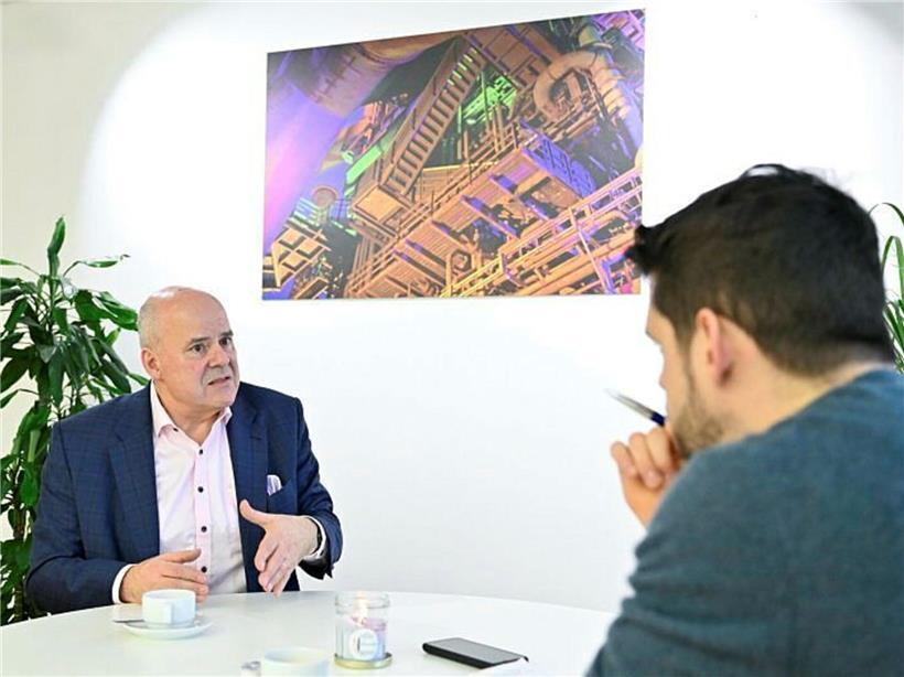 Arbeitsminister Marc Spautz im Interview mit Tageblatt-Journalist Sidney Wiltgen zum Thema Arbeitsmarkt und Politik