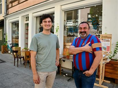 Artémis Gkotzaridis (l.) und Eric Lavillunière (r.) setzen bei „Mesa“ weiterhin auf nachhaltige Ernährung und Bürgerbeteiligung