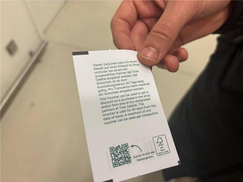 Wertcoupon für Toilettennutzung mit Hinweis auf Einlösung bei Shop und Partnern, jedoch ohne konkrete Partnerübersicht.