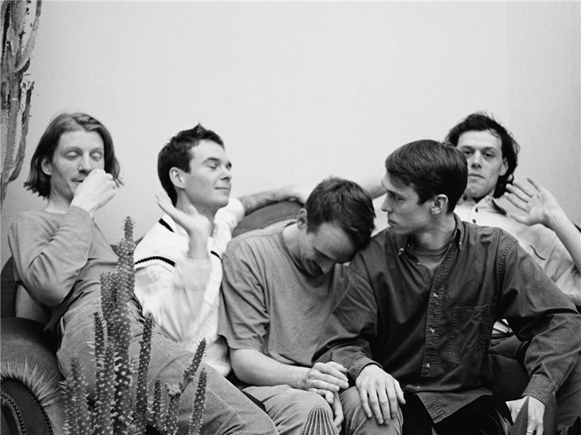 Bandfoto der deutschen 1970er Jahre Rockband Braake mit Vintage-Instrumenten und Retro-Look