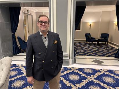 Axel Reitz kam zum Interview ins Kölner Hotel Excelsior