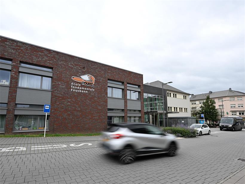 Grüner Schulhof der Fousbann-Schule mit Pflanzen und Bäumen für mehr Nachhaltigkeit und Umweltfreundlichkeit