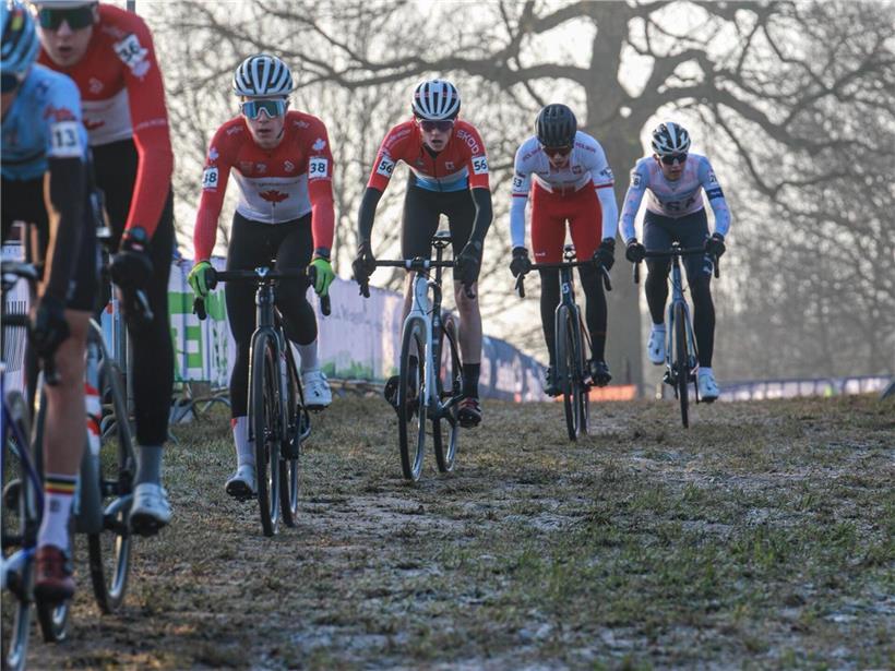 Ben Fleming beim Weltcup Hoogerheide 2024 auf Platz 27 im Cyclocross-Rennen