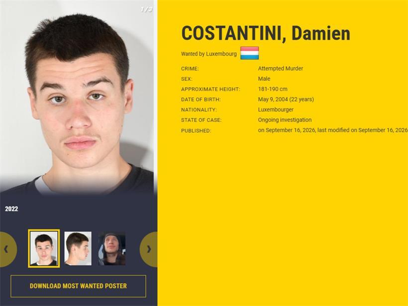 Mutmaßlicher Messerstecher aus Mutfort: Behörden suchen nach Damien Costantini 