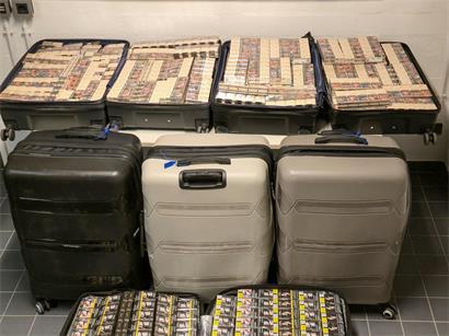Mehr als 120.000 geschmuggelte Zigaretten am Findel beschlagnahmt