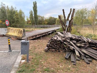Die Holzbrücken zum Park Belval werden ersetzt