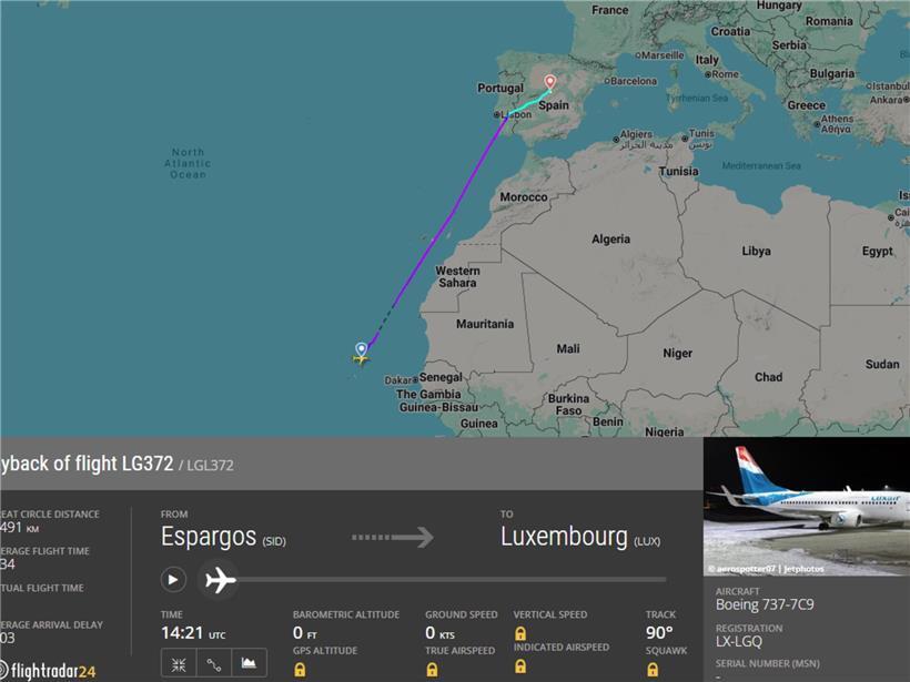 Luxair-Flug muss nach Madrid umgeleitet werden 