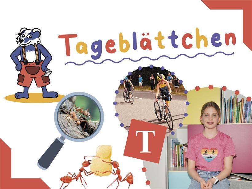 Die Sportskanone Lana und Ameisen, die Blätter schneiden 