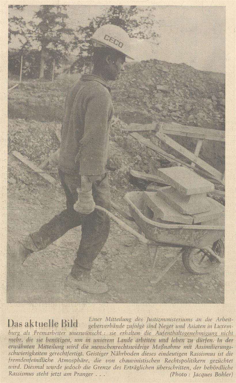 Die kapverdische Einwanderung und die koloniale Vergangenheit Luxemburgs: Ein Rückblick auf die 1970er Jahre 