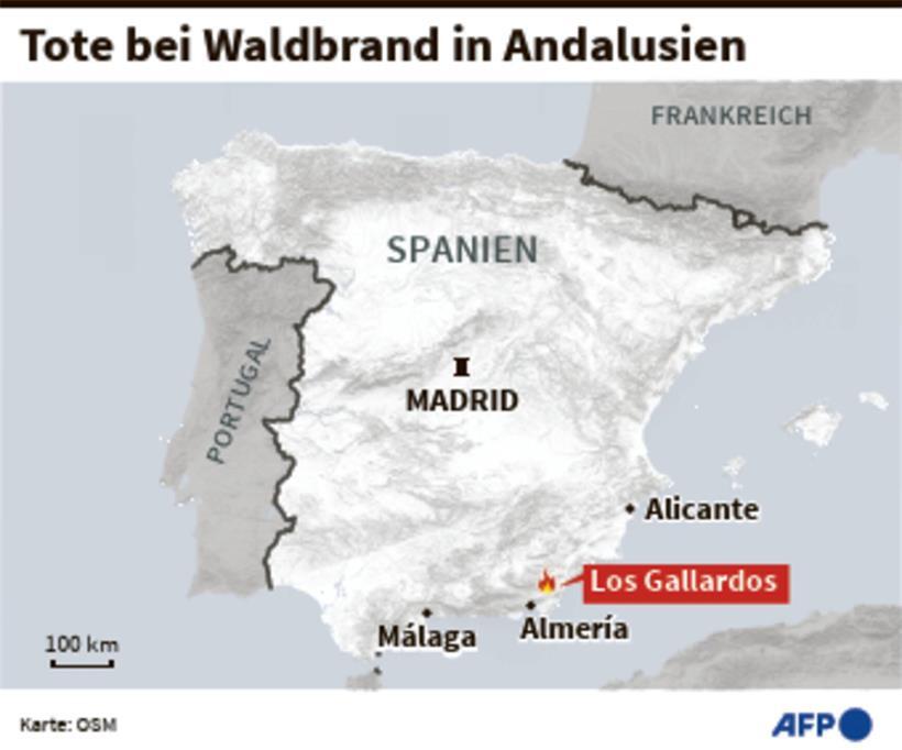 Ausbreitung von Waldbrand in Andalusien gestoppt Ausbreitung von Waldbrand in Andalusien gestoppt