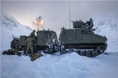 Britische Soldaten bei Militärmanöver in Norwegen, Verstärkung wegen russischer Bedrohung, Truppen verdoppeln sich auf 2.000