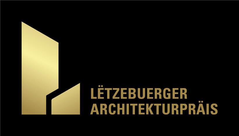 Logo des neuen Lëtzebuerger Architekturpreises mit modernem, klaren Design in Schwarz-Weiß