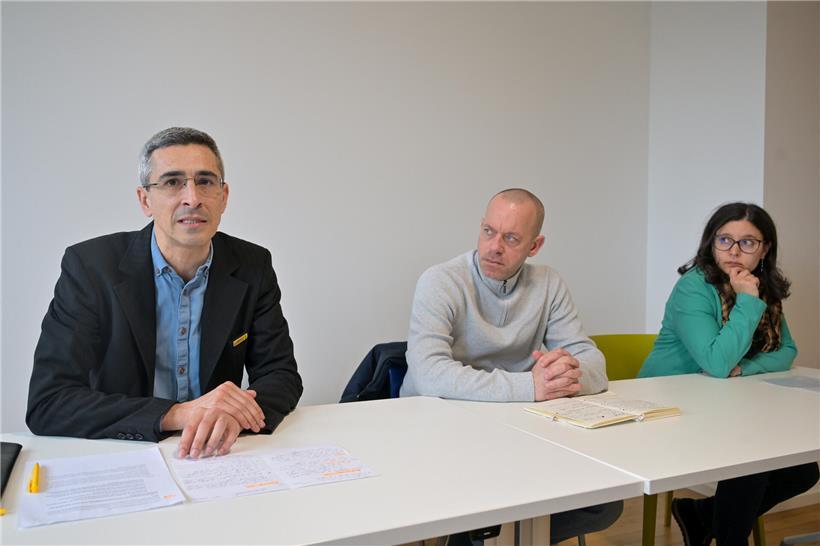 David Pereira, Salah Hammouri und Dalia Khader bei Pressekonferenz am Freitag zu politischen Themen