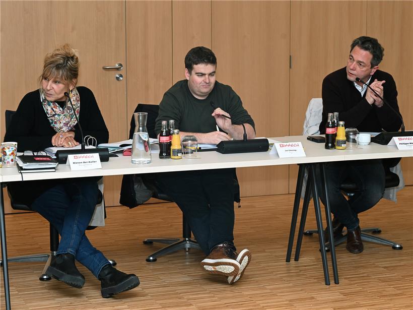 Dippacher Schöffenrat mit Bürgermeisterin Manon Bei-Roller (LSAP) und Schöffen Luc Emering (DP), Philippe Meyers (LSAP)