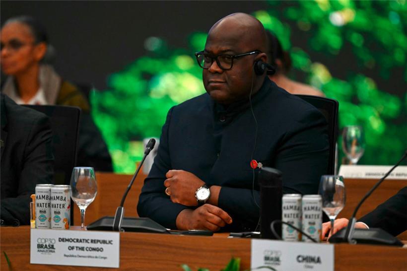 Der Präsident der Demokratischen Republik Kongo, Félix Tshisekedi, anlässlich des Rundtischgesprächs zum Start der „Tropical Forest Forever Facility“ während der COP30 in Belém
