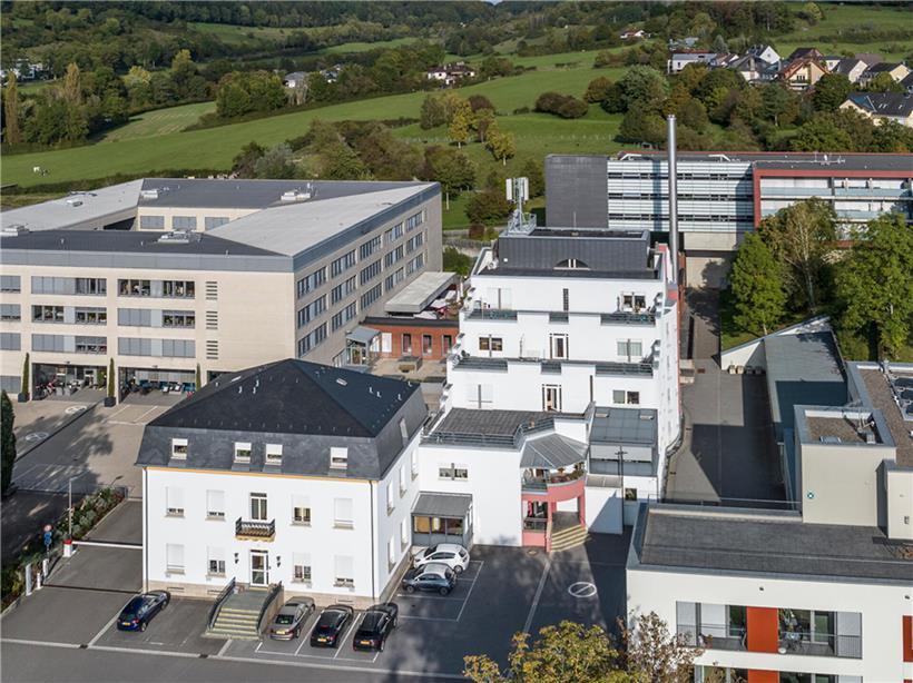 Lëtzebuerger Blannevereenegung Gebäude in Mersch, barrierefreier Sitz der Blindenvereinigung in Luxemburg