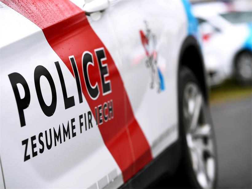 Der flüchtige Fahrer rammte ein Polizeiauto