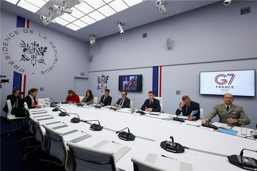 Emmanuel Macron leitet am 11. März 2026 im Élysée-Palast G7-Videokonferenz zur Iran-Krieg-Auswirkung auf Weltwirtschaft