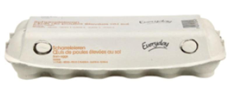 12er Pack Eier „Oeufs de poules élevées au sol M“ von Everyday, frische Bodenhaltungseier in mittlerer Größe