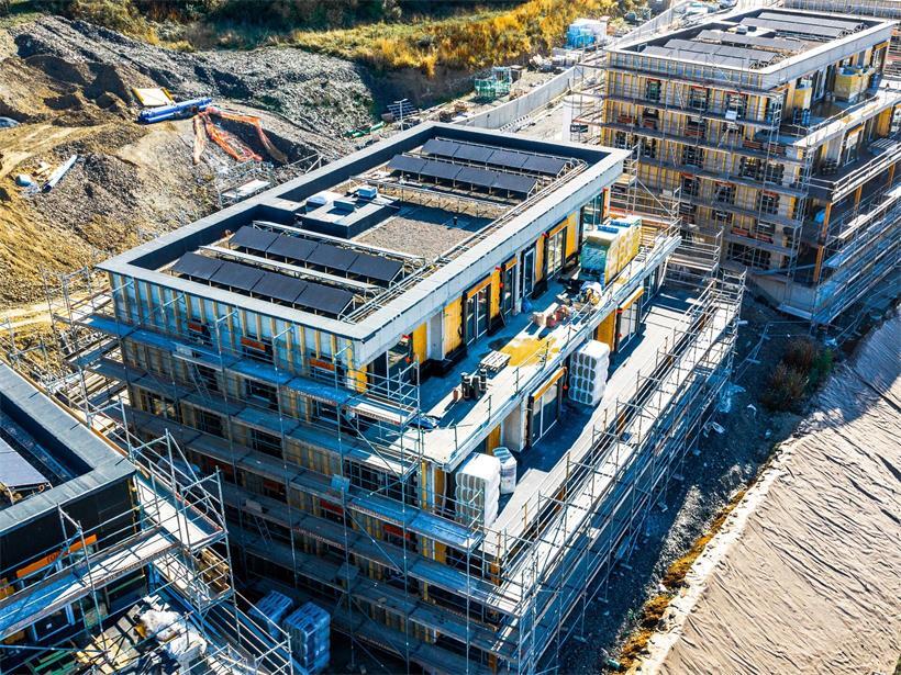 Die Bauarbeiten im Viertel Q7 gehen zügig voran