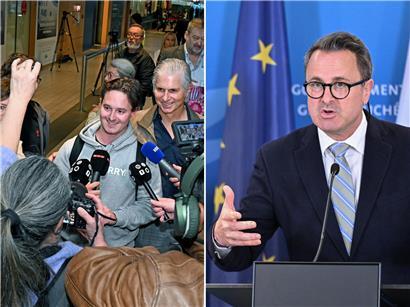 Erste Evakuierte kommen am Flughafen Findel an, Außenminister Bettel informiert über Rückführungen am Freitag