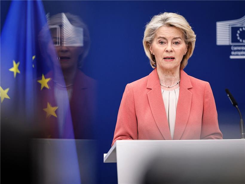 Ursula von der Leyen bei Presseerklärung zum EU-Mercosur-Abkommen in Brüssel