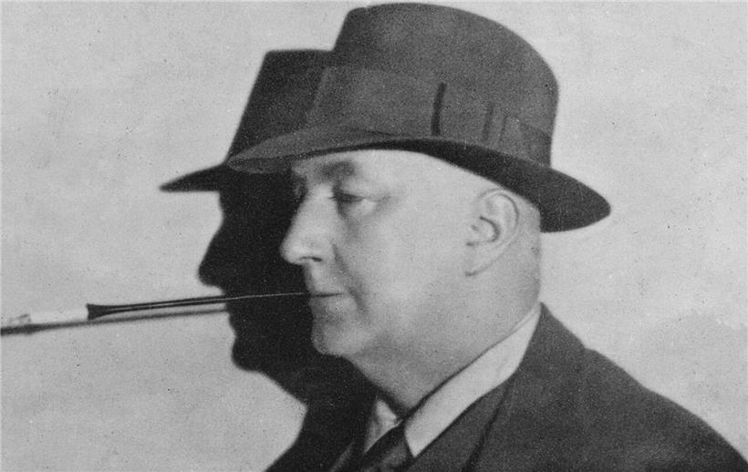Porträt von Edgar Wallace, berühmter britischer Krimiautor und Ikone der Literaturgeschichte