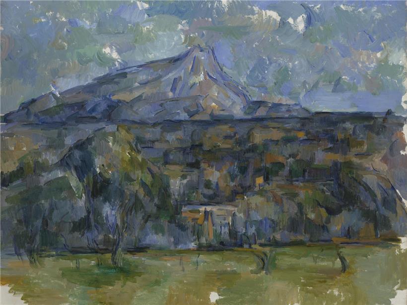 Cézannes ikonisches Gemälde „La montagne Sainte-Victoire“ mit Landschaftsansicht von 1904/1905