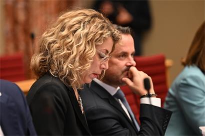 Joëlle Welfring und Xavier Bettel auf der Regierungsbank der Abgeordnetenkammer vor vier Jahren