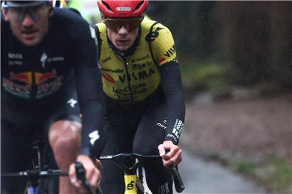 Jonas Vingegaard als stärkster Radsportler bei Paris-Nice am Mittwoch beim Radrennen