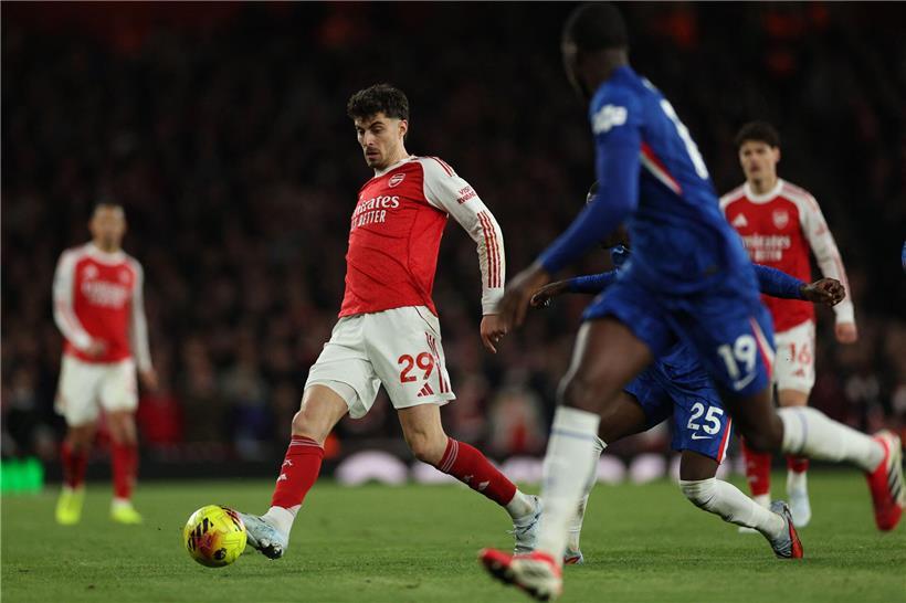 Kai Havertz erzielt Tor gegen seinen Ex-Klub Bayer Leverkusen am Mittwochabend im Fußballspiel