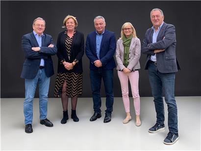 LSAP-Fraktion Bettemburg mit Roby Biwer, Sylvie Jansa, Patrick Hutmacher, Linda Künsch und Guy Frantzen, ohne Marco Estanqueiro