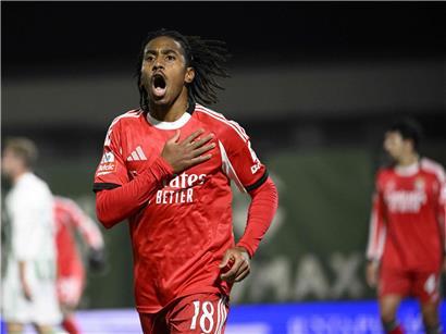 Leandro Barreiro jubelt begeistert nach Tor am Samstagabend in Vila do Conde beim Fußballspiel