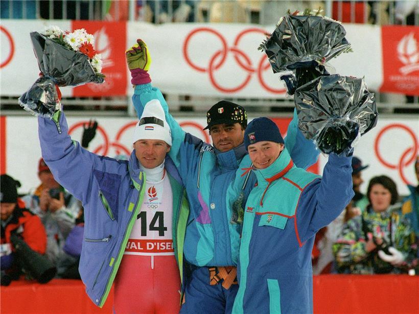 Marc Girardelli beim Skifahren, sechsmal Sportler des Jahres in Luxemburg, Porträt und Auszeichnung
