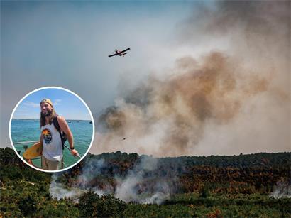 Max Thillmann musste wegen der Waldbrände von der Halbinsel Cap Ferret evakuiert werden