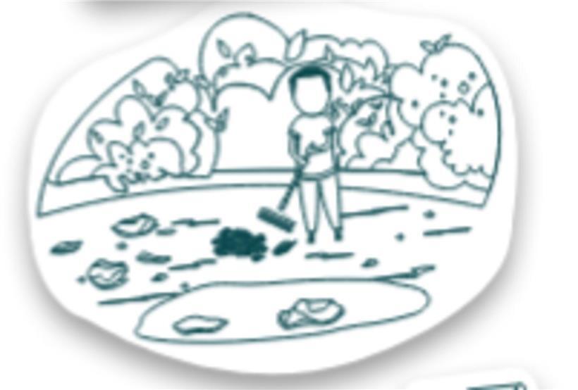 Menschen, die für die Gemeinde arbeiten, kümmern sich unter anderem um die Sauberkeit der Stadt