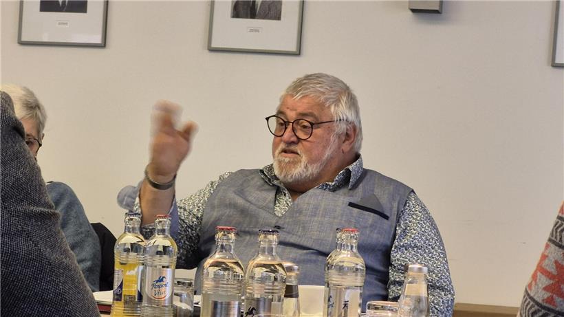 Michel Malherbe, Bürgermeister von Mersch, bei offizieller Veranstaltung im Rathaus