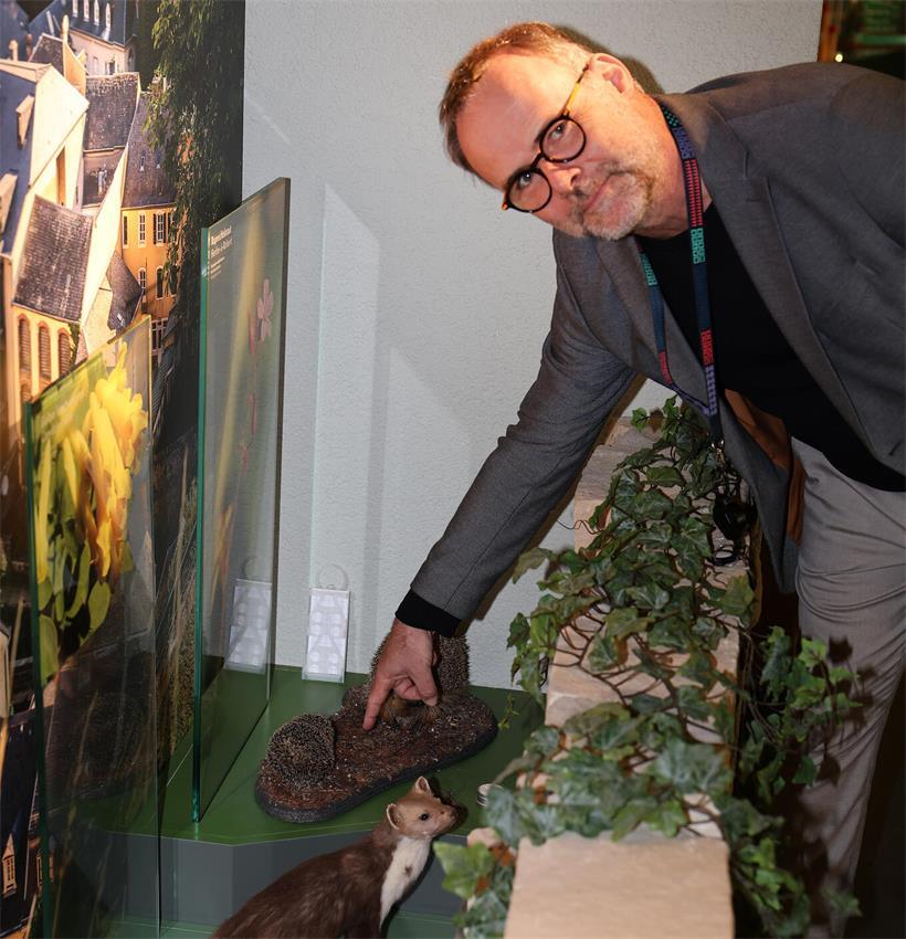 Museumsdirektor Patrick Michaely weist auf die entstandene Lücke hin