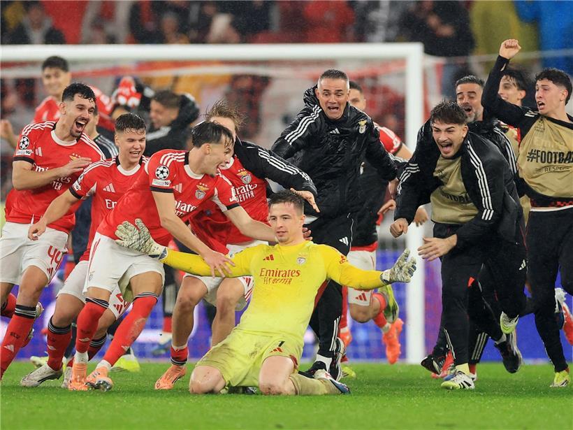 Benfica Lissabon feiert Last-Minute-Sieg vor Play-off-Duell gegen Real Madrid im Fußballspiel