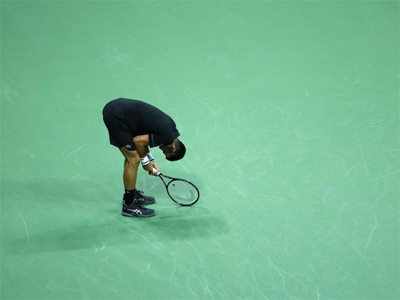 Novak Djokovic litt bei seinem Auftritt bei den US Open aufgrund körperlicher Probleme