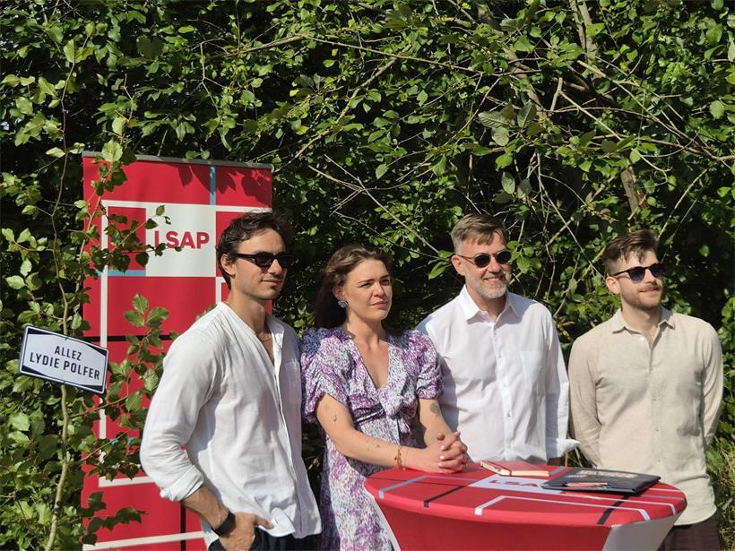 Olivier Bichel, Maxime Miltgen, Franz Fayot und Jeff van Luijk (v.l.)