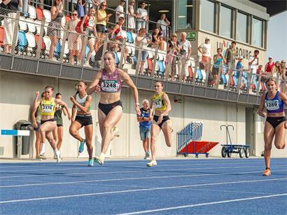 Patrizia Van der Weken gewann ihren siebten Landesmeistertitel über 100 Meter