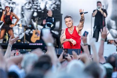 Überzeugte beim Open-Air-Konzert in Luxemburg: der britische Musiker Robbie Williams