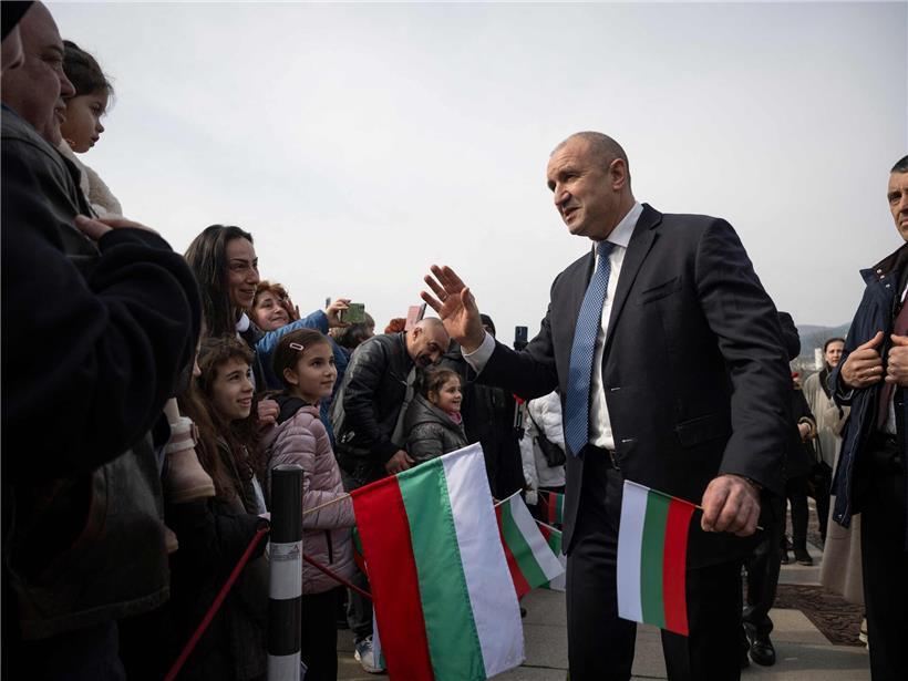 Rumen Radew bei einer Veranstaltung in Stara Zagora Anfang März