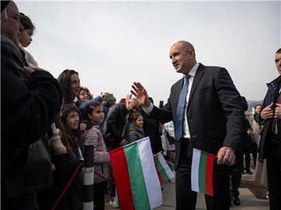 Rumen Radew bei einer Veranstaltung in Stara Zagora Anfang März