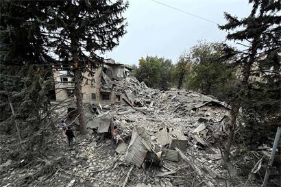 Russland greift immer mehr zivile Wohngebäude in der Ukraine an, wie hier in Saporischschja