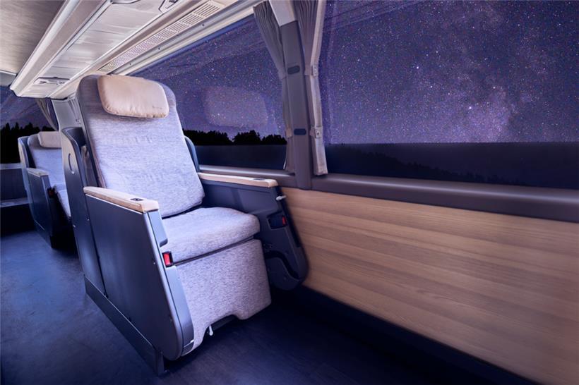 Schlafsitz im eingefahrenen Zustand